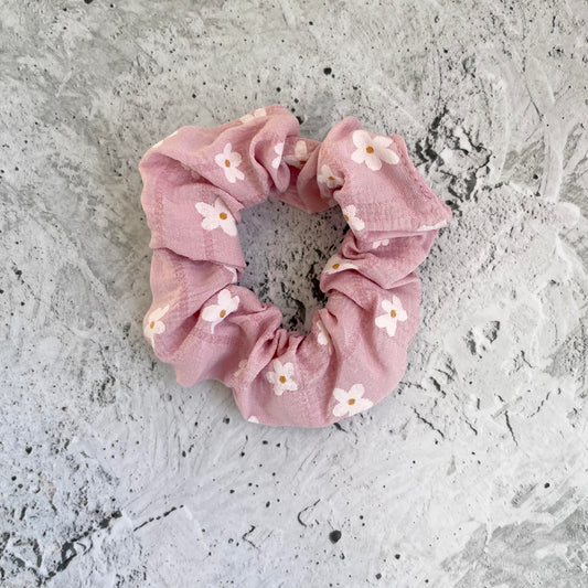 Daisy Scrunchie Pink-Scrunchies-Southern Jewellery Co.-Wholesale Fashion Jewellery Australia