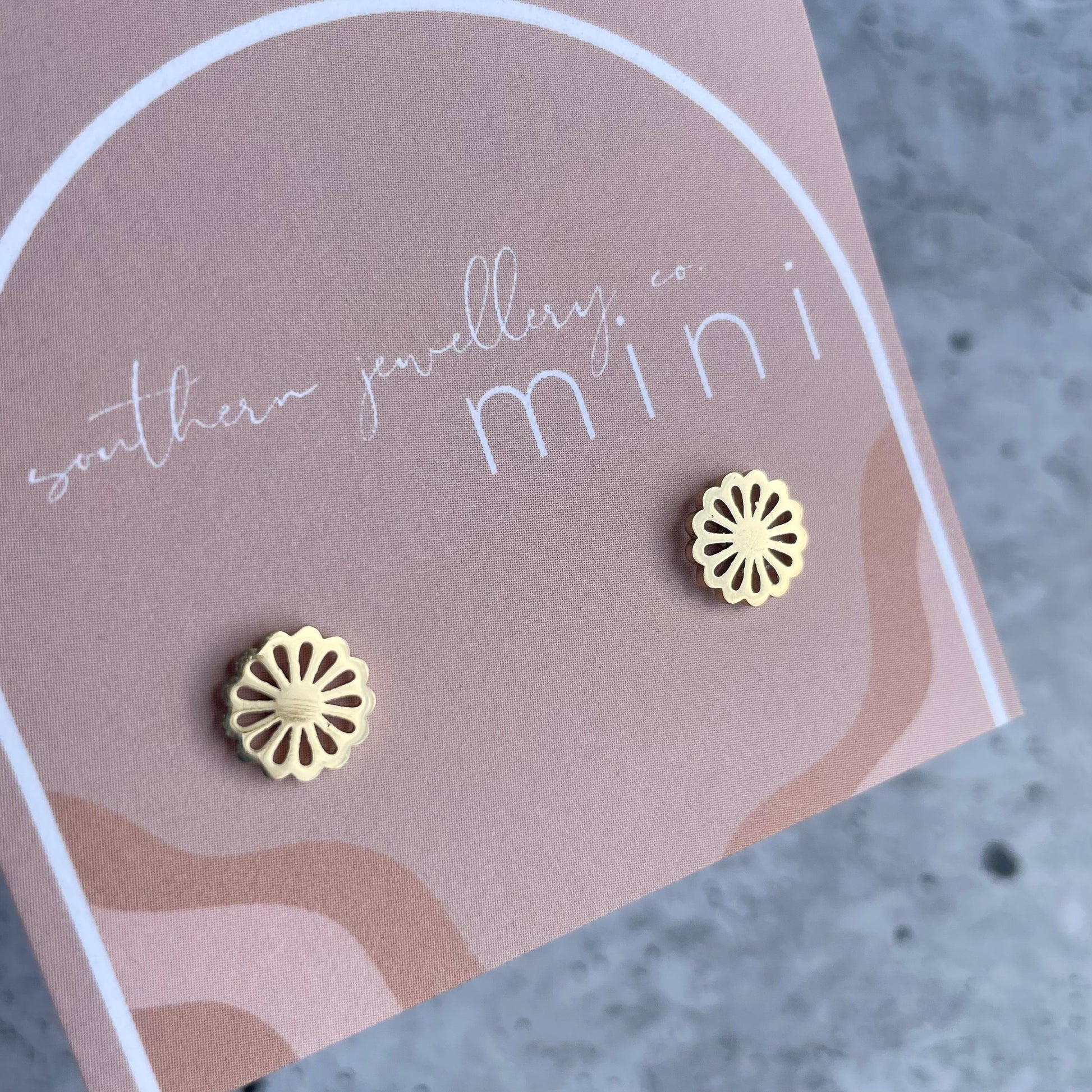 MINIS - DAISY GOLD-Earrings-Southern Jewellery Co.-Wholesale Fashion Jewellery Australia