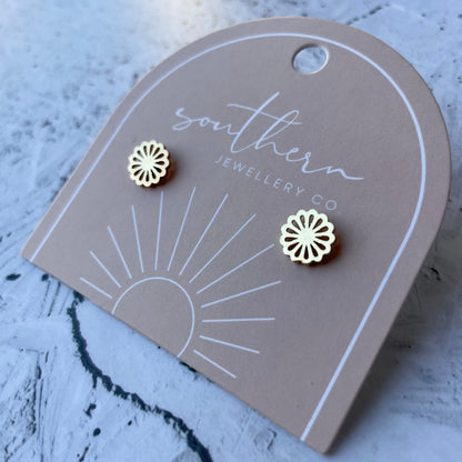 MINIS - DAISY GOLD-Earrings-Southern Jewellery Co.-Wholesale Fashion Jewellery Australia