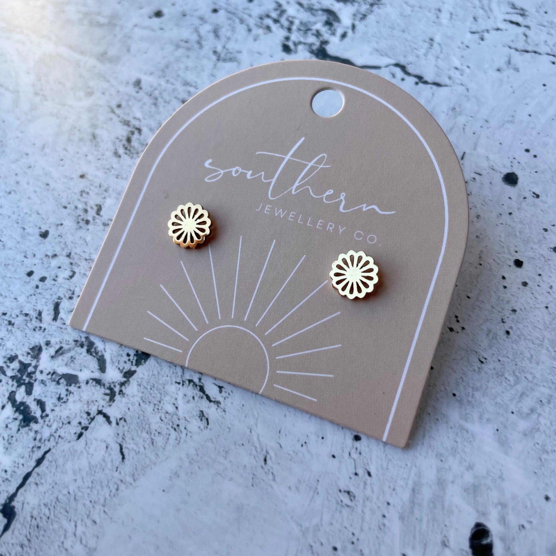 MINIS - DAISY GOLD-Earrings-Southern Jewellery Co.-Wholesale Fashion Jewellery Australia