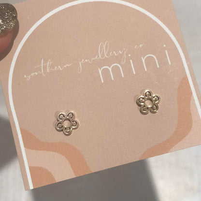 MINIS - FLOWER ROSE GOLD-Earrings-Southern Jewellery Co.-Wholesale Fashion Jewellery Australia