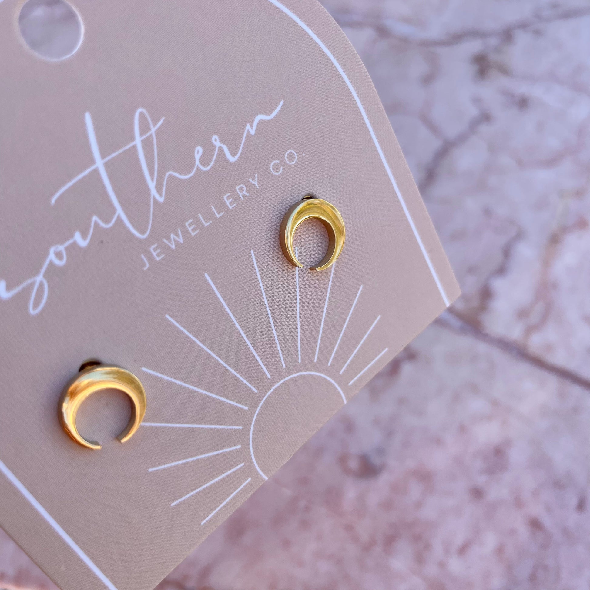 MINIS - MOON GOLD-Earrings-Southern Jewellery Co.-Wholesale Fashion Jewellery Australia