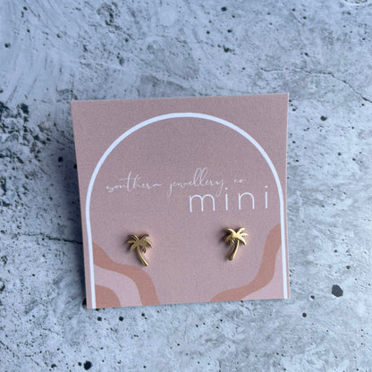 MINIS - PALM GOLD-Earrings-Southern Jewellery Co.-Wholesale Fashion Jewellery Australia