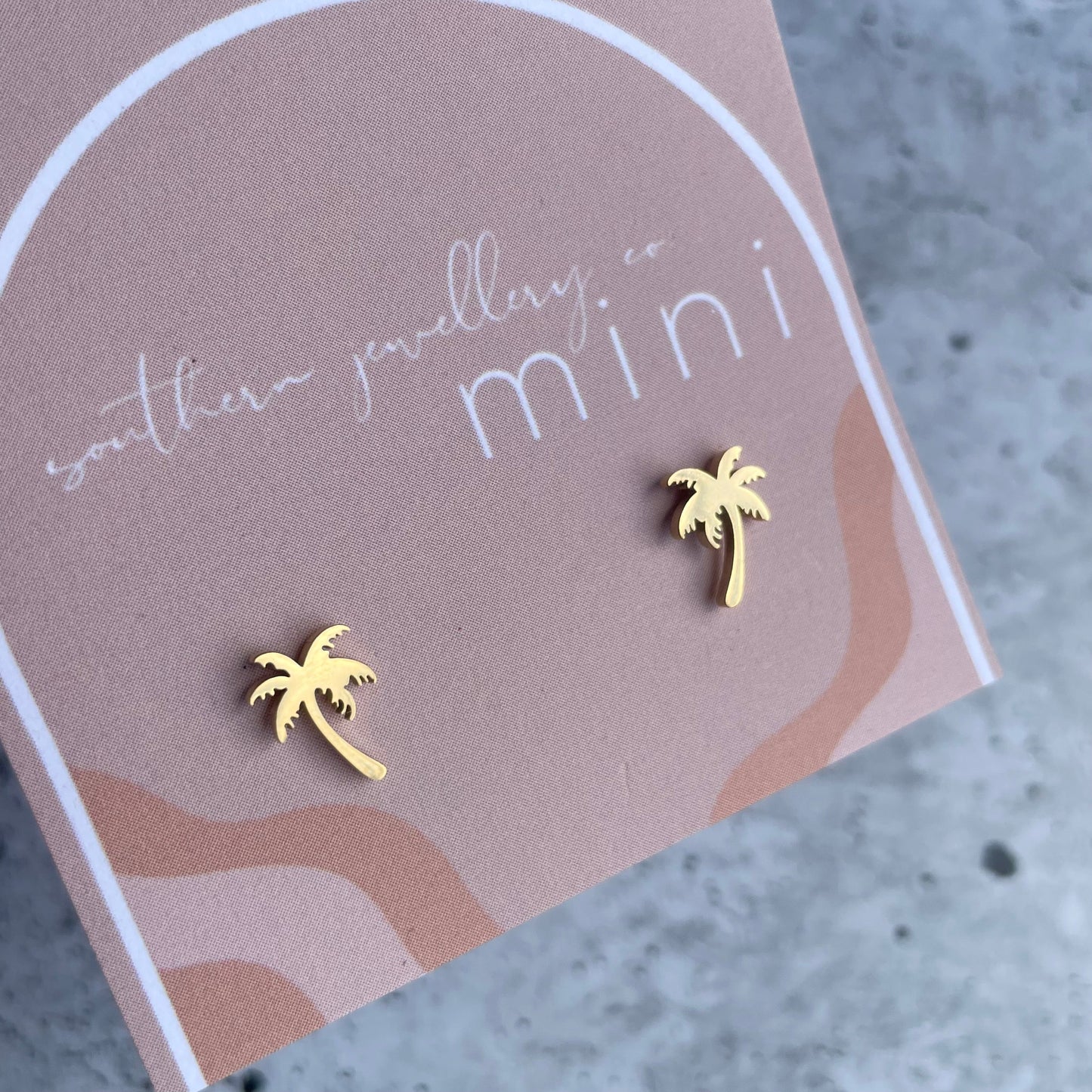 MINIS - PALM GOLD-Earrings-Southern Jewellery Co.-Wholesale Fashion Jewellery Australia