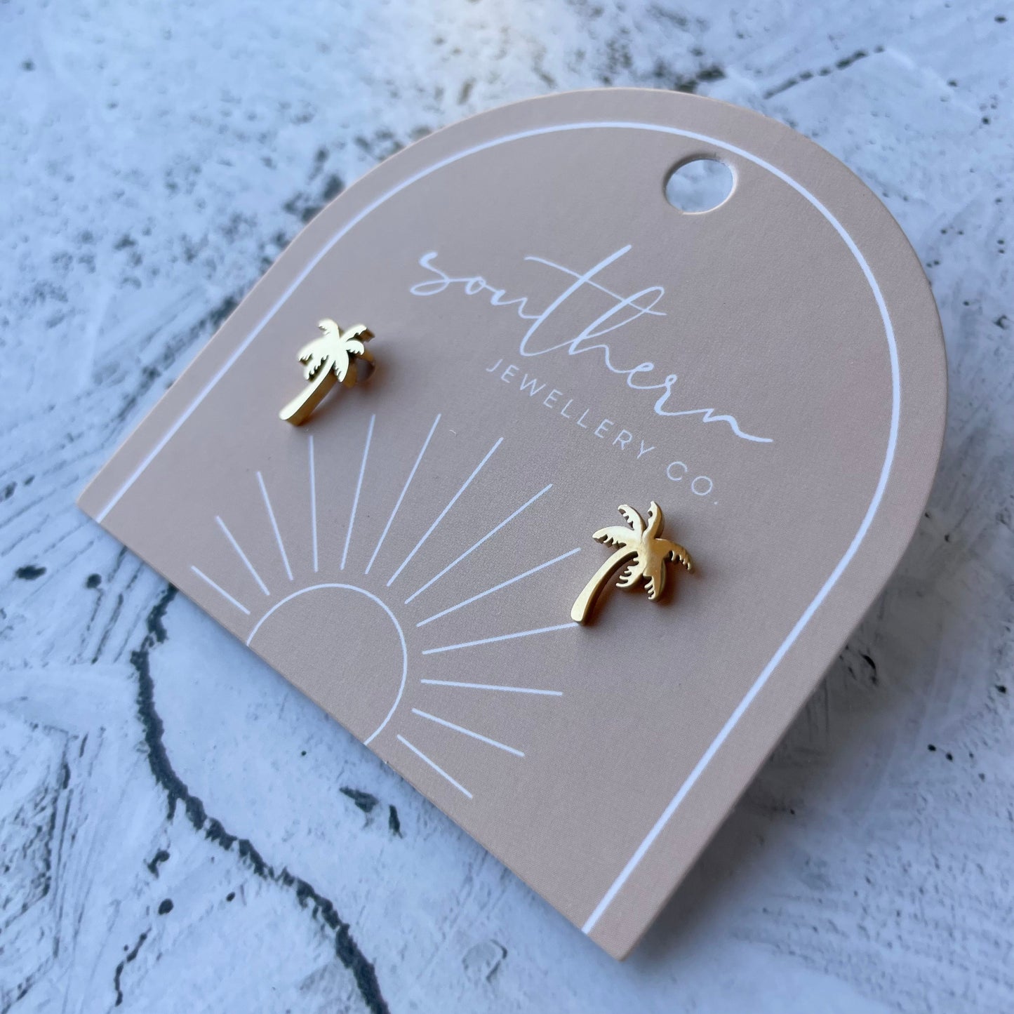 MINIS - PALM GOLD-Earrings-Southern Jewellery Co.-Wholesale Fashion Jewellery Australia