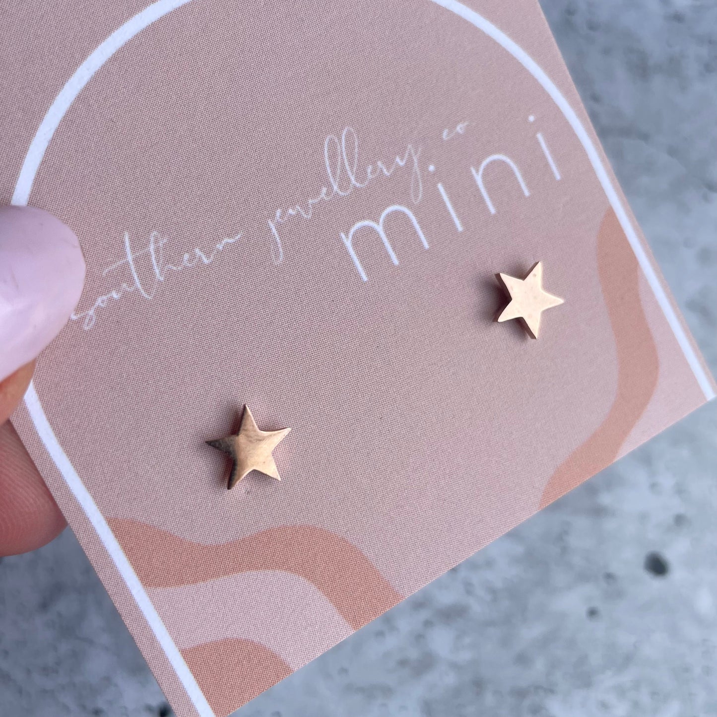 MINIS - STAR ROSE GOLD-Earrings-Southern Jewellery Co.-Wholesale Fashion Jewellery Australia