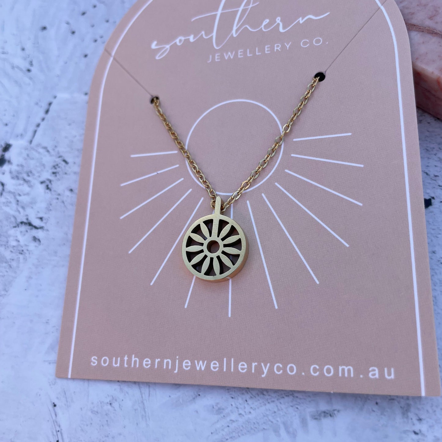 Sundial Necklace-Necklace-Southern Jewellery Co.-Wholesale Fashion Jewellery Australia