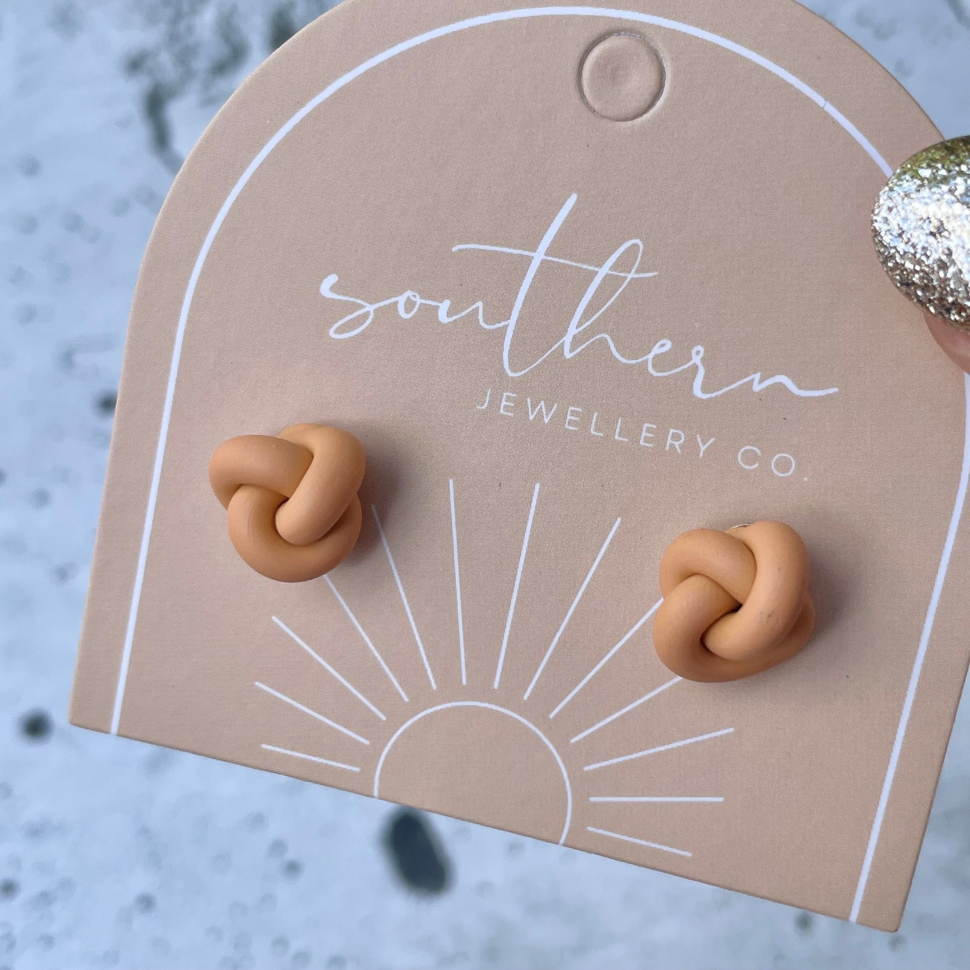 TERRACOTTA KNOT STUDS-Earrings-Southern Jewellery Co.-Wholesale Fashion Jewellery Australia